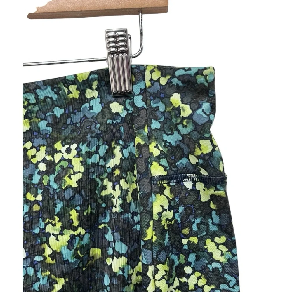 J.Jill | Green Abstract Elastic Waist Stretch Fit Knit Skort M‎ Tall